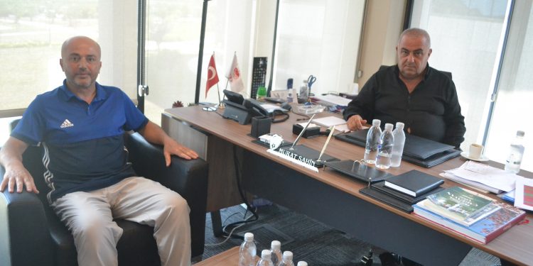 AHMET GÖKTAŞ TFF YÖNETİM KURULU ÜYESİ MURAT ŞAHİN’İ ZİYARET ETTİ